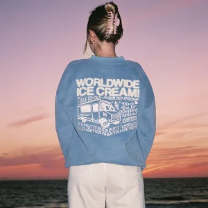 "Ice Cream" Crew Neck in Blue