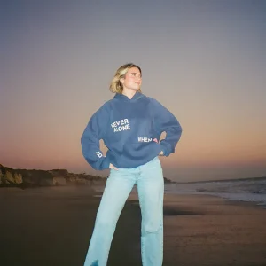 "All my Friends" Oversized Lux Hoodie in Blue
