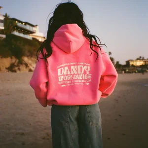 "Heart on My Sleeve" Oversized Lux Hoodie in Vintage Washed Pink