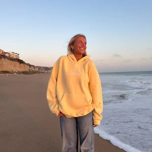 "Let's Go On An Adventure" Oversized Lux Hoodie in Butter Yellow